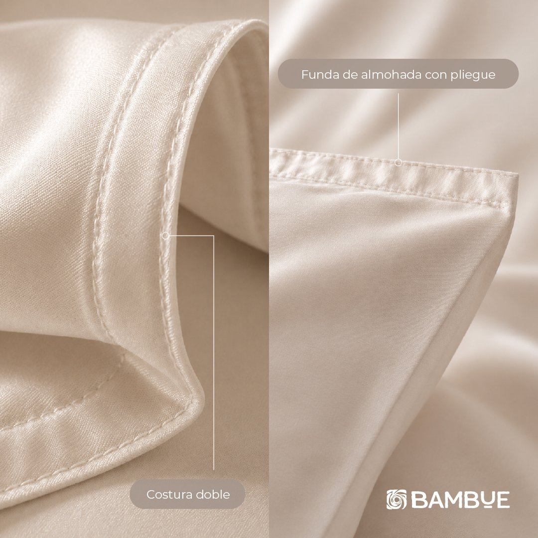 Fundas de almohada 400 Hilos • Taupe - Image 4